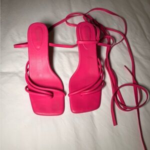 Pretty little thing Hot Pink Strappy Women's Sandals size 39
